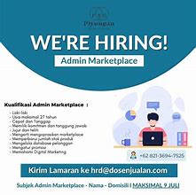 Kerja Sebagai Admin Marketplace